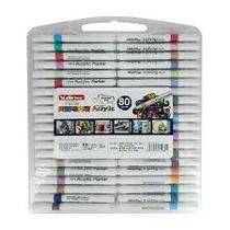 Super Marcador Conjunto Canetinhas Coloridas 80 Cores Permanente Ponta 1linha Touch Acrilic Maker