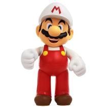 Super Mario - Boneco 2.5 Pol Colecionável - Mario De Fogo