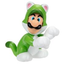 Super Mario - Boneco 2.5 polegadas Colecionável - Luigi Felino - Candide
