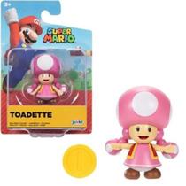 Super Mario Boneco Toadette de 8cm Com Moeda - Sunny Super Mario Boneco Toadette de 8cm Com Moeda - Sunny