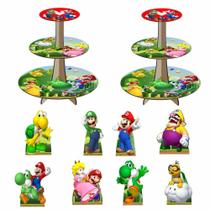 Super Mario Bros Luigi Kit 2 Baleiros 8 Displays De Mesa