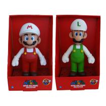 Super Mario Fire e Luigi Fire - kit 2 bonecos grandes - Super Size Figure Collection