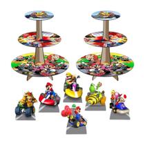 Super Mario Kart Kit 2 Baleiros 6 Displays De Mesa