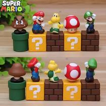 Super Mario Luigi Yoshi Figuras De Ação 5pcs/conjunto Enfeites De Anime Decorações De Bolo