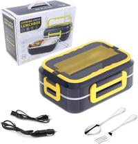 Super Marmita original Elétrica 12v Bivolt Tomada Casa Carro Azul bivolt usb Super Marmita original Elétrica 12v Bivolt Tomada Casa Carro Azul bivolt usb