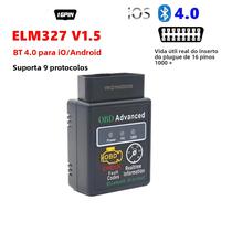 Super Mini Ferramenta De Diagnóstico OBD2 Bluetooth 40 Para IOS Android ELM327 V1.5 Leitor De Código