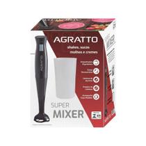 Super Mixer Agratto Portátil Preto 200w Com Copo 750ml 127V