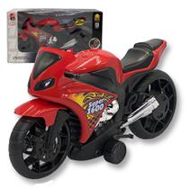 Super Moto 1600 Esportiva com Rodas com Fricção Brinquedo Infantil Vermelho