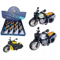 Super Moto De Ferro À Fricção Com Luz E Som Estilo Hd Dragster