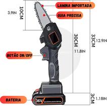 SUPER Moto Serra Elétrica Mini Sabre 600w Elétroserra Bateria 24v Cor Preto bivolt