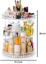 Super Organizador Maquiagem Diamante Acrílico Giratório 360º Super Organizador Maquiagem Diamante Acrílico Giratório 360º