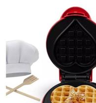 Super Panela Grill Mini Waffles Coração Café Da Manha 220V