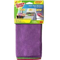 Super Pano Limpa Enxuga Tira Pó Multi Uso Scotch-brite 3m - Display com 3 Unidades