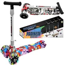 Super Patinete Infantil Colorido Luz 3 Rodas Unissex até 45kg