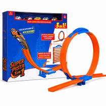 Super Pista 3 em 1 Loop Rampa E Garagem C/ 5 carrinhos - Castela Super Pista 3 em 1 Loop Rampa E Garagem C/ 5 carrinhos - Castela