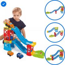 Super Pista Com 2 Carrinhos Ramp Racer 28 Peças Brinquedo