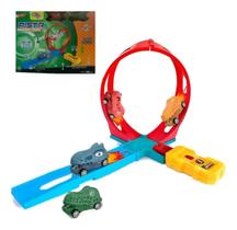 Super Pista De Carrinhos Dinossauro Com Looping Radical 360g Super Pista De Carrinhos Dinossauro Com Looping Radical 360g