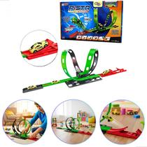 Super Pista de Carrinhos Duplo Looping 360º Carrinho Tipo Hotwheels Radical