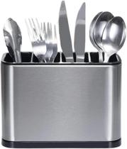 Super Porta Talheres Escorredor 4 Divisorias Drenagem De Água Aço inox escovado 316