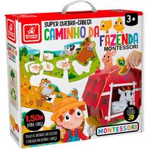 Super Quebra Cabeça Caminho da Fazenda Montessori - Brincadeira de Criança Super Quebra Cabeça Caminho da Fazenda Montessori - Brincadeira de Criança