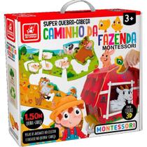 Super Quebra Cabeça Caminho da Fazenda Montessori - Brincadeira de Criança Super Quebra Cabeça Caminho da Fazenda Montessori - Brincadeira de Criança