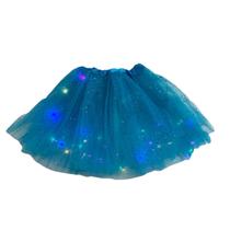 Super Saia De Tule Com Glitter E Led Colorido Top Carnaval