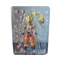Super Saiyan Son Goku Battle Damage Action Figure Dragon Ball Z SHFiguart Modelo Brinquedo Presente