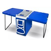 Super Térmica 32 litros Grande C/ Rodinha Mesa 36 Latinhas 3 em1