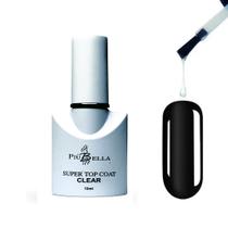 Super Top Coat Piu Bella Clear 12ml Finalizador Extra Brilho para Unhas, Secagem Rápida e Alta Durabilidade