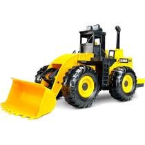 Super Trator Columbus 51cm Carrinho de Brinquedo com Comandos da Pá por Alavanca