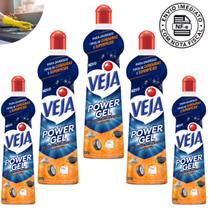 Super veja desengordurante power gel 500ml laranja kit c/ 5 - REMOVEDOR DE GORDURA