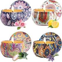 Super Velas Aromáticas Perfumadas Na Lata Decorada Mandala