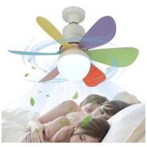 Super Ventilador Teto 3 Tom Luz 60W Bocal E27 Controle Pás-