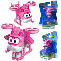 Super Wings Avião Transform a Bots Dizzy Rosa 885