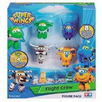 Super Wings Mini Figuras Transformáveis Pack Equipe De Bordo - FUN