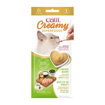 Superalimento cremoso Cat Treat Catit para frango lambível com 60 g, pacote com 4 Superalimento cremoso Cat Treat Catit para frango lambível com 60 g, pacote com 4