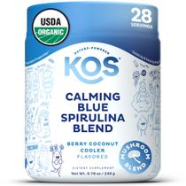 Superalimento em pó KOS Calming Blue Spirulina com Ashwagandha 28s