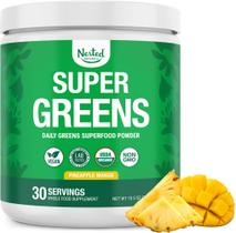 Superalimento em pó Nested Naturals Super Greens 30 porções Superalimento em pó Nested Naturals Super Greens 30 porções