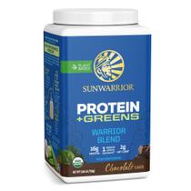 Superalimento em pó Protein Greens Sunwarrior Chocolate 30 Serv