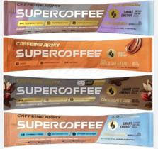 Supercoffee To Go Kit com 08 Sachês de 10g Sabores Variados (02) -Caffeine Army Supercoffee To Go Kit com 08 Sachês de 10g Sabores Variados (02) -Caffeine Army
