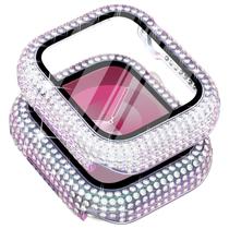 Superfície da caixa compatível com Apple Watch 9, 8, 7, 45 mm com 400 diamantes Superfície da caixa compatível com Apple Watch 9, 8, 7, 45 mm com 400 diamantes