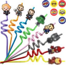 Superhero Straws Time4Relax 32 unidades para festa dos Vingadores com acessórios
