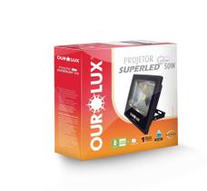 Superled PROJETOR 50W BIVOLT 6500K PR BIVOLT -Sub 500w - Ourolux