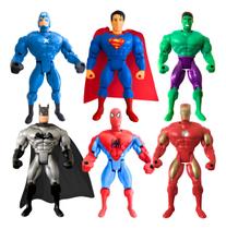 Superman Homem De Ferro Bonecos 26cm Grande Articulado Herói