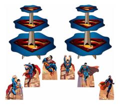 Superman Kit 2 Baleiros 6 Displays De Mesa Hq Super Herói