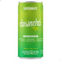 Supermate Chá Mate Gaseificado 269ml Limão com Maçã Gás Bebida Suplemento Alimentar Cafeína Guaraná