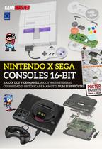 Superpôster game master - nintendo x sega - consoles 16-bit