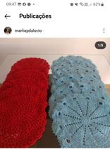 Suplas croche azul ou vermelho