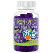 Suplementa Veegan Dippin' Dots Iron com vitamina C e B12 Suplementa Veegan Dippin' Dots Iron com vitamina C e B12