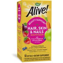 Suplemente Nature's Way Alive! Cabelo, pele e unhas 60 cápsulas gelatinosas Suplemente Nature's Way Alive! Cabelo, pele e unhas 60 cápsulas gelatinosas